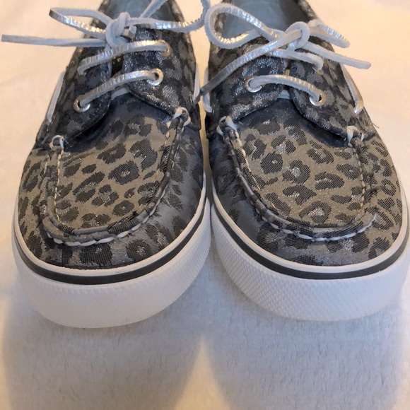 Sperry Top-Sider’s Cheetah W/ Sparkle. VGUC Leather Laces. Sz. 7 1/2 M Boat Shoe - Picture 6 of 11